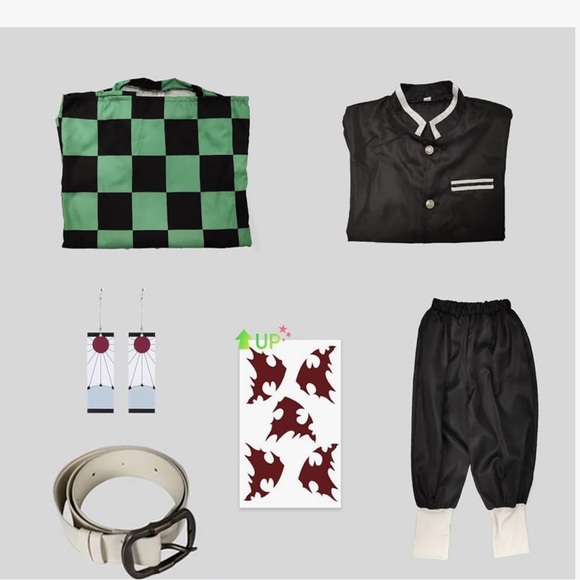 Kids Demon slayer Tanjiro costume  size XL - Picture 2 of 11